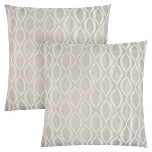 18"x 18" Pillow Taupe Wave Pattern 2pcs