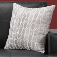 18"x 18" Pillow Grey Wave Pattern 1pc