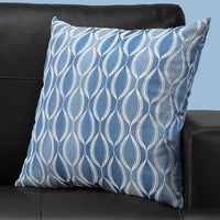 18"x 18" Pillow Blue Wave Pattern 1pc