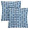 18"x 18" Pillow Blue Wave Pattern 2pcs