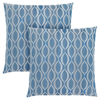 18"x 18" Pillow Blue Wave Pattern 2pcs