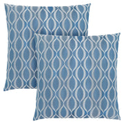 18"x 18" Pillow Blue Wave Pattern 2pcs