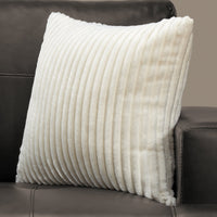 18"x 18" Pillow Ivory Ultra Soft Ribbed Style 1pc