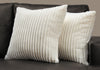 18"x 18" Pillow Ivory Ultra Soft Ribbed Style 2pcs