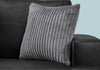 18"x 18" Pillow Grey Ultra Soft Ribbed Style 1pc