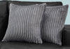 18"x 18" Pillow Grey Ultra Soft Ribbed Style 2pcs