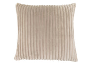 18"x 18" Pillow Beige Ultra Soft Ribbed Style 1pc