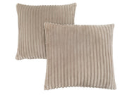 18"x 18" Pillow Beige Ultra Soft Ribbed Style 2pcs