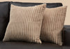 18"x 18" Pillow Beige Ultra Soft Ribbed Style 2pcs