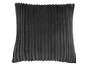 18"x 18" Pillow Black Ultra Soft Ribbed Style 1pc