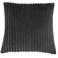 18"x 18" Pillow Black Ultra Soft Ribbed Style 1pc