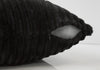 18"x 18" Pillow Black Ultra Soft Ribbed Style 1pc