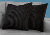 18"x 18" Pillow Black Ultra Soft Ribbed Style 2pcs