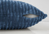 18"x 18" Pillow Blue Ultra Soft Ribbed Style 2pcs