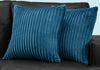 18"x 18" Pillow Blue Ultra Soft Ribbed Style 2pcs