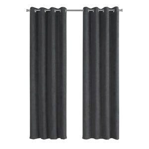 54"x 95" Curtain Panel 2pcs Grey Room Darkening