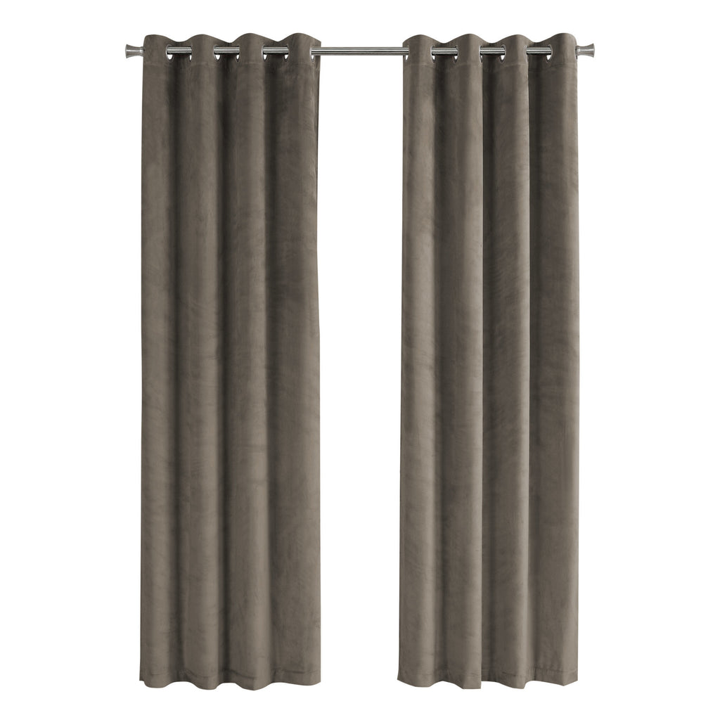 52"x 95" Curtain Panel 2pcs Taupe Room Darkening