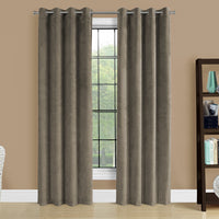 52"x 95" Curtain Panel 2pcs Taupe Room Darkening