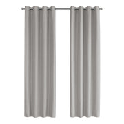 52"x 84" Curtain Panel 2pcs Silver Solid Blackout