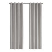 52"x 95" Curtain Panel 2pcs Silver Solid Blackout