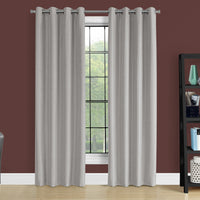 52"x 95" Curtain Panel 2pcs Silver Solid Blackout