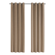52"x 84" Curtain Panel 2pcs Brown Solid Blackout