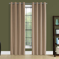 52"x 84" Curtain Panel 2pcs Brown Solid Blackout
