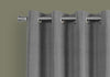 52"x 84" Curtain Panel 2pcs Grey Solid Blackout