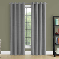 52"x 84" Curtain Panel 2pcs Grey Solid Blackout