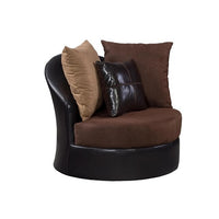 40" X 40" X 30" Jefferson Sierra Chocolate Sierra Camel 100% PU, 100% Polyester Microfiber Chair