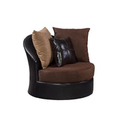 40" X 40" X 30" Jefferson Sierra Chocolate Sierra Camel 100% PU, 100% Polyester Microfiber Chair