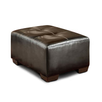 36" X 25" X 18" Jefferson Chocolate 100% Polyester Ottoman