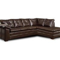 127" X 64" X 39" Cowgirl Brown 100% Polyester Sectional