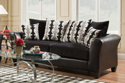 89" X 36" X 37" Dempsey Black 100% Polyurethane-100% Polyester Velvet Sofa