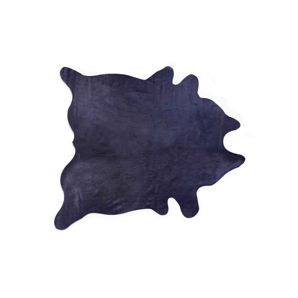 5" x 7" Navy Modern Cowhide Contemporary Area Rugs