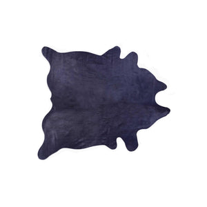 5" x 7" Navy Modern Cowhide Contemporary Area Rugs