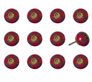 1.5" x 1.5" x 1.5" Ceramic-Metal Multicolor 12 Pack Knob