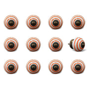 1.5" x 1.5" x 1.5" Ceramic-Metal Multicolor 12 Pack Knob