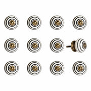 1.5" x 1.5" x 1.5" Ceramic-Metal Multicolor 12 Pack Knob