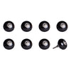 1.5" x 1.5" x 1.5" Ceramic-Metal Black 8 Pack Knob