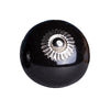 1.5" x 1.5" x 1.5" Ceramic-Metal Black 8 Pack Knob