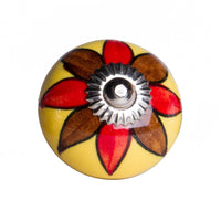 1.5" x 1.5" x 1.5" Ceramic-Metal Multicolor 8 Pack Knob