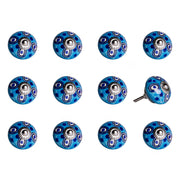 1.5" x 1.5" x 1.5" Ceramic-Metal Multicolor 12 Pack Knob