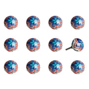 1.5" x 1.5" x 1.5" Ceramic-Metal Multicolor 12 Pack Knob