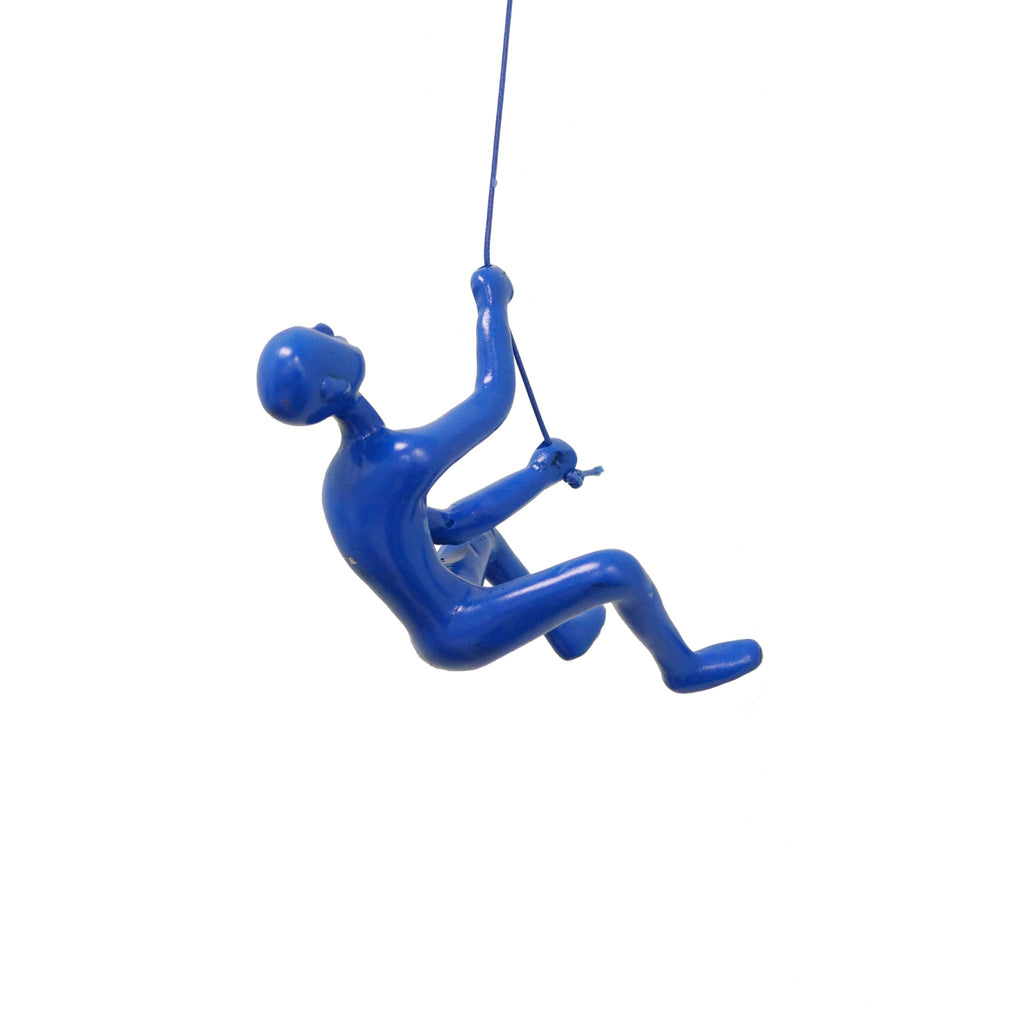 6" x 3" x 3" Resin Blue Climbing Man