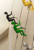 6" x 3" x 3" Resin Green Climbing Man