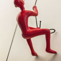 6" x 3" x 3" Resin Red Climbing Man