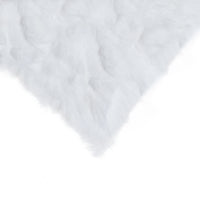 5" x 12" x 20" 100% Natural Rabbit Fur White Pillow