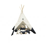 Blue and White Fabric Indoor Teepee Tent