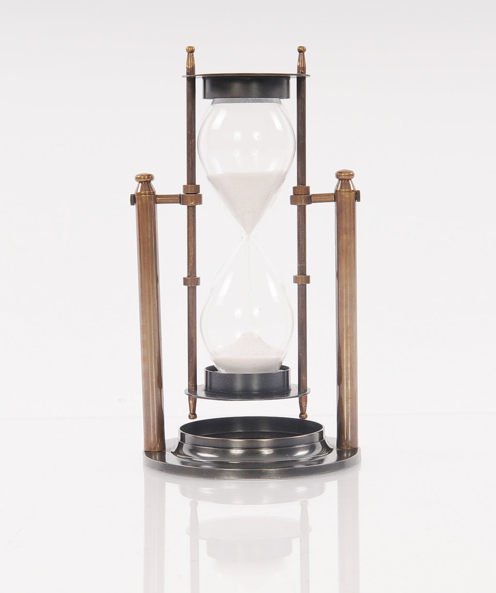 Antique Look Revolving Hourglass
